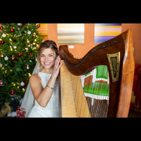 FLOWER DREAM A-line wedding dress, veil+hair decor - Picture 11 of 11